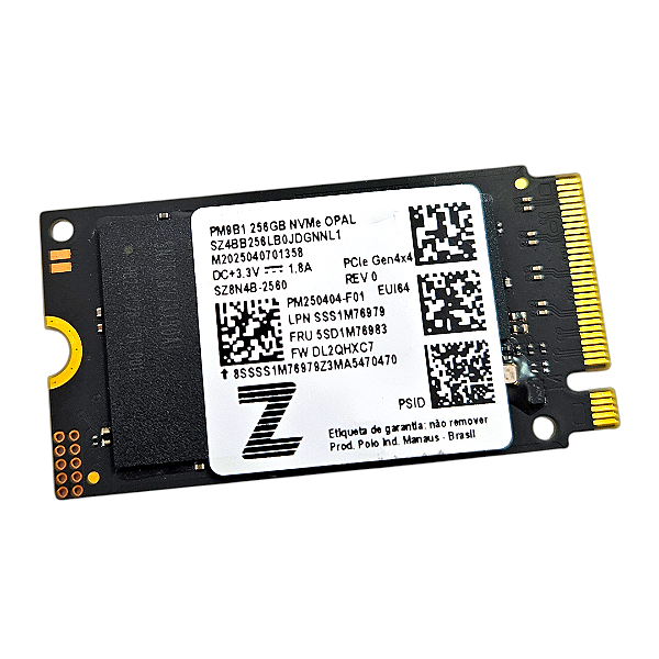 SSD M.2 NVME 2242 PCIe Gen4x4 256Gb PM9B1 Com Ciclos