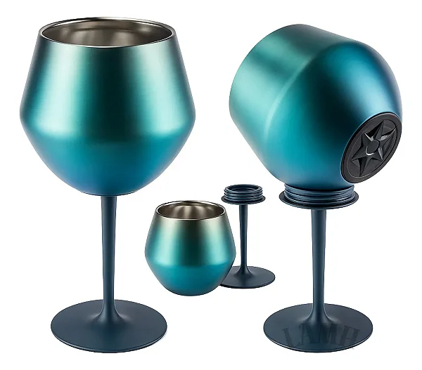 Taça Copo Térmico 2 em 1 para Gin, Vinho e Drinks – Aço Inoxidável com Isolamento Térmico