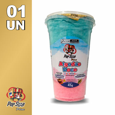 Algodão Doce Pote Grande Colorido 45g 01 un