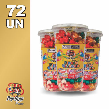 Pipoca Doce Pote Pequeno Colorida 30g 72 un