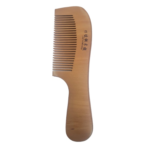 Pente de Madeira Antiestático Massageador Cabelo e Barba