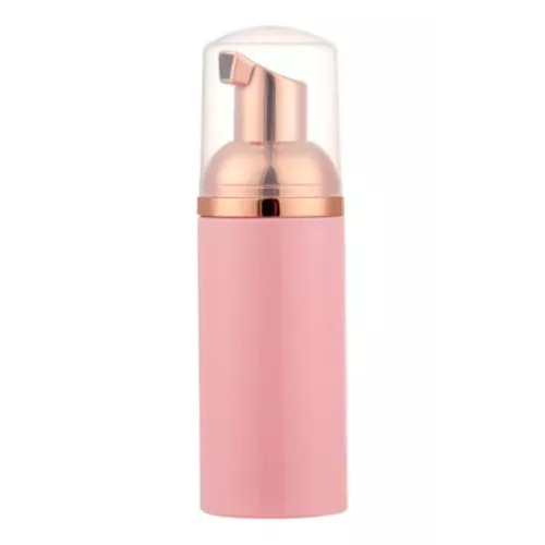Frasco Pump e Pincel Limpeza Higienizacao Cilios 50ml Rosa