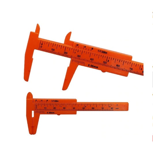 Paquimetro laranja 8 cm para design de sobrancelha