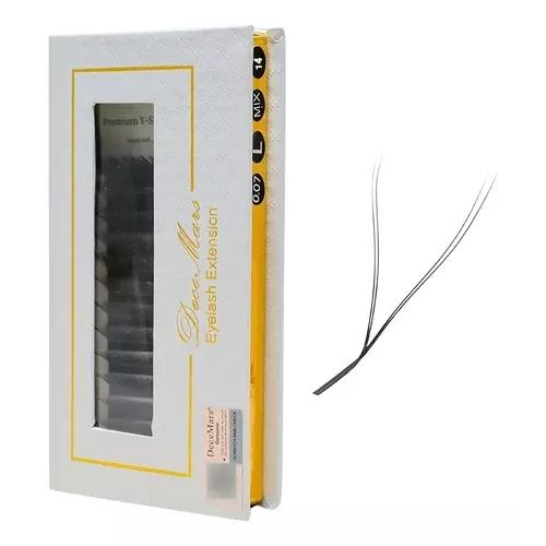 Cílios Decemars Mix Fio Y 0.07mm Curvatura L Volume Brasileiro