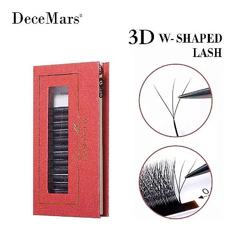 Cílios Decemars Fio W 3d mix 8-14m Volume Egípcio