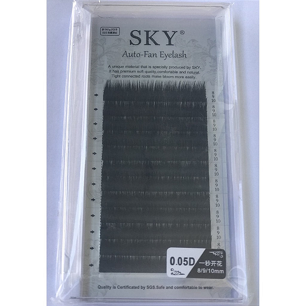 Cilios Sky Auto-fan Eyelash 8/9/10 Mix 0.05D