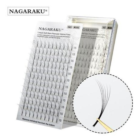 Cílios Nagaraku Tufo Volume Russo Sem Nó Fans Eyelash 6D