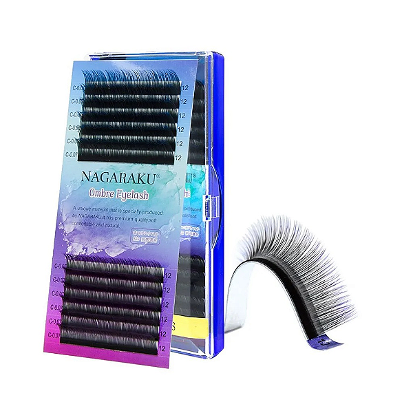 Cílios Nagaraku Ombre Eyelash Volume Russo Eyelash 0.07D 14mm