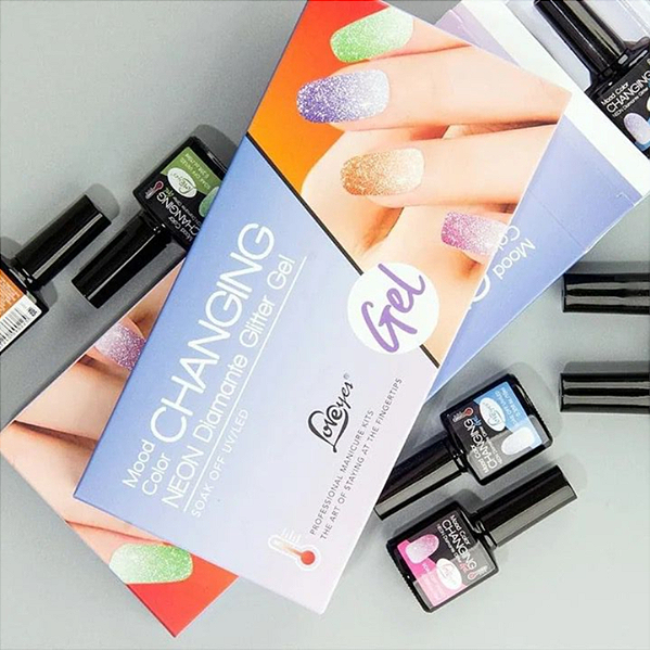 Kit 6 Esmalte em Gel Changing Dreamland NEON & Diamante LOVEYES