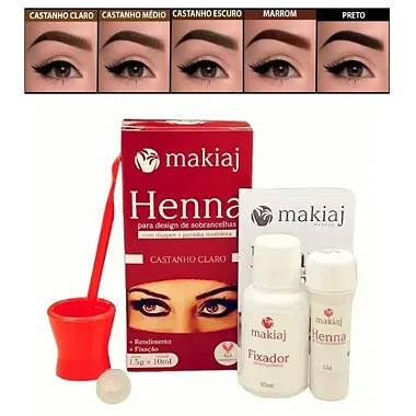 Henna Makiaj Sobrancelhas Alto Rendimento E Fixação Várias Cores 1,5g