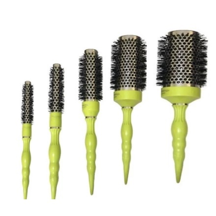 Escova Profissional Térmica Para Finalização Do Cabelo Verde N°19
