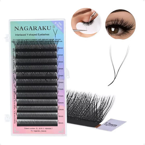 Cílios Nagaraku MESHY Y Volume Brasileiro 0.07D   8-15mm  Mix