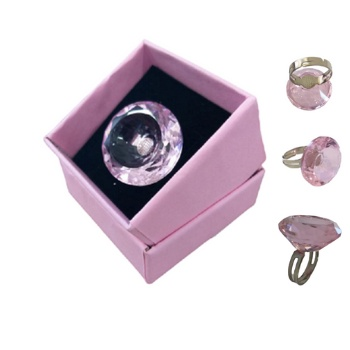 Anel Cristal Lilás para Cola de Cílios Diamante Batoque Lash