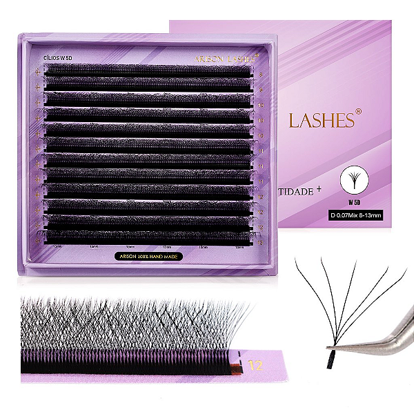 Cílios Arison Lashes W 5D 0.07d mix 8-13mm