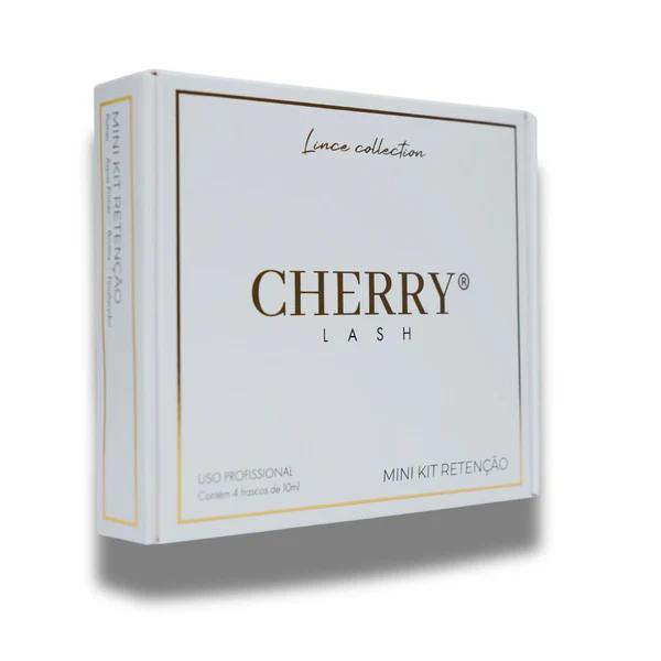 Mini Kit Retenção De Cílios Profissional Cherry Lash, Primer, Aqua, Bruma e Finalizador Pro