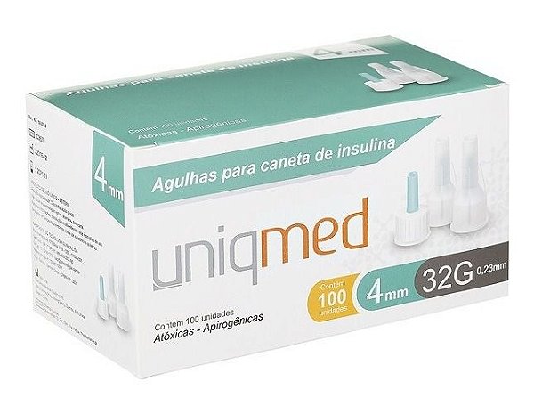 AGULHA CANETA INSULINA UNIQMED 4MMX32G