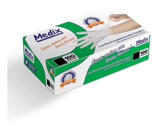 LUVA LATEX SEM PÓ MEDIX