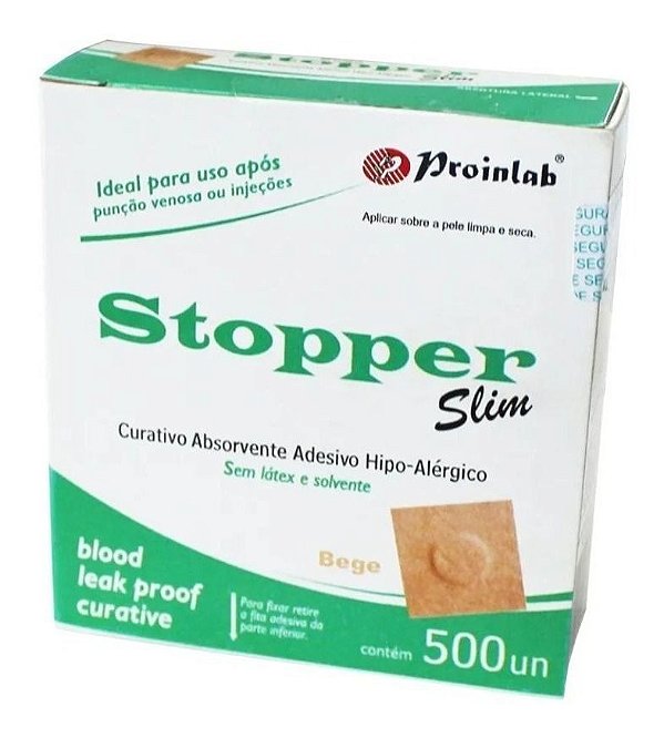 Stopper Slim Curativo Redondo Bege C/500