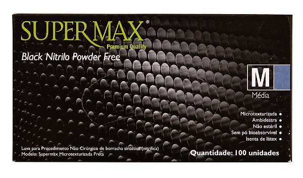 LUVA PROCED NITR. BLACK SUPERMAX