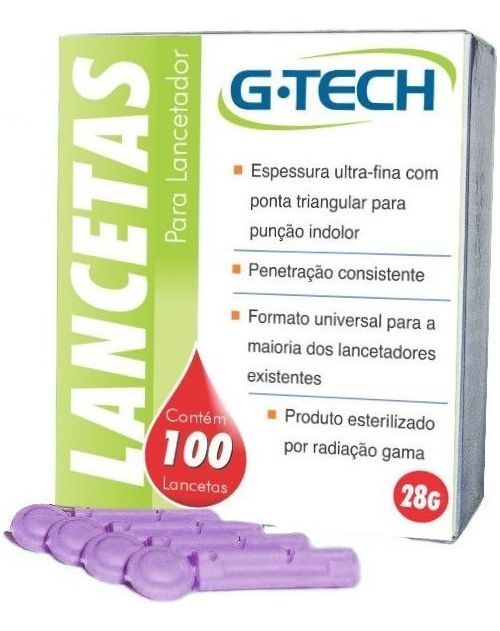 Lanceta Para Lancetador G-TECH 30G CX Com 100 Und
