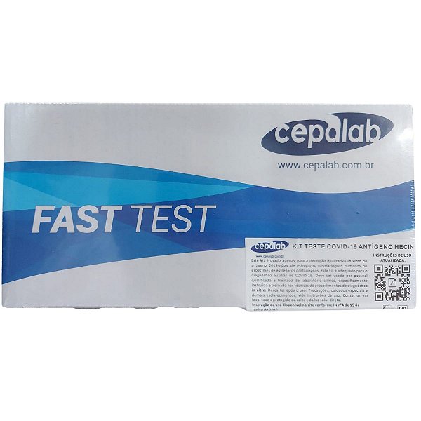KIT TESTE COVID-19 ANTIGENO HECIN C/ 20 UNID - HECIN SCIENTIFIC