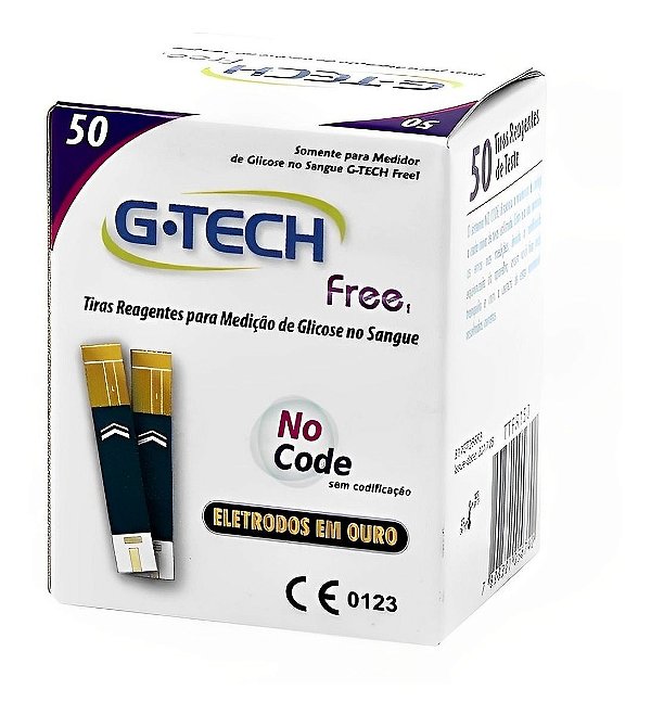 TIRAS TESTE GLICOSE G-TECH FREE 1
