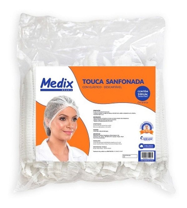 TOUCA SANFONADA C/ELASTICO MEDIX 100UN