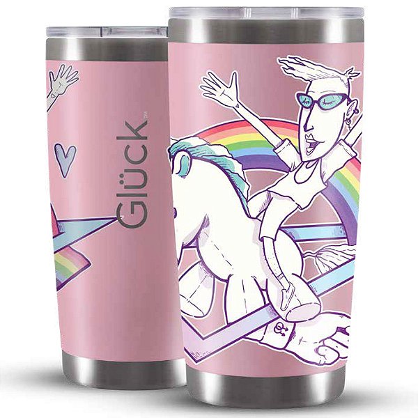 Copo Térmico Gluck Lucky Future Pride Rainbow 591 ml Salmon