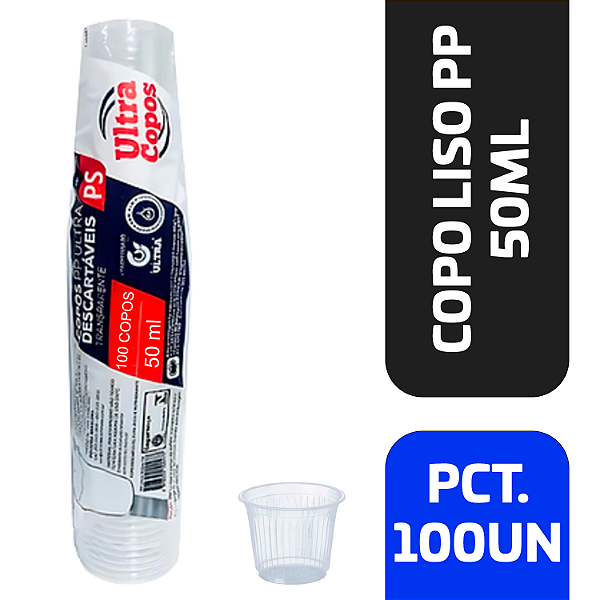 Pacote Copo Café Liso Ultra Ps 50 Ml Estriado 100 Unidades