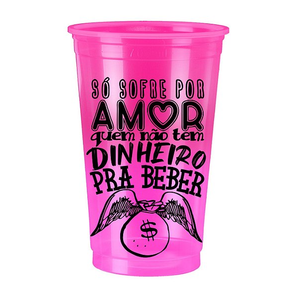 Copo Personalizado Bicolor Pink Neon 100un 770ml