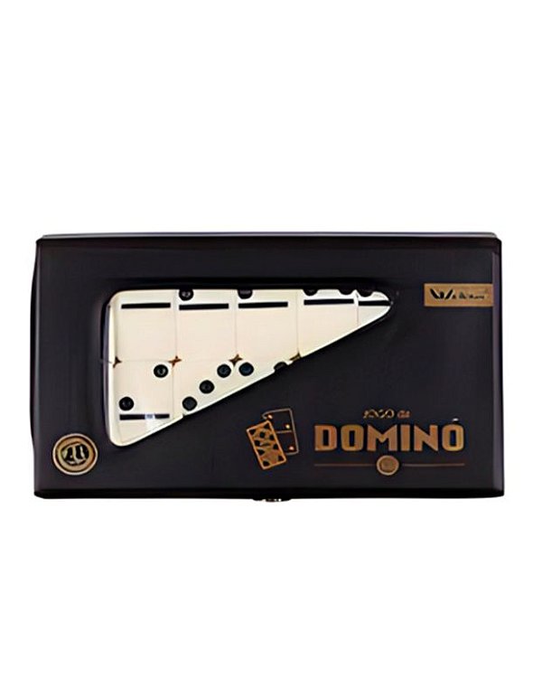 Jogo de Domino Pontos Pretos Mix 28 Peças 5mm