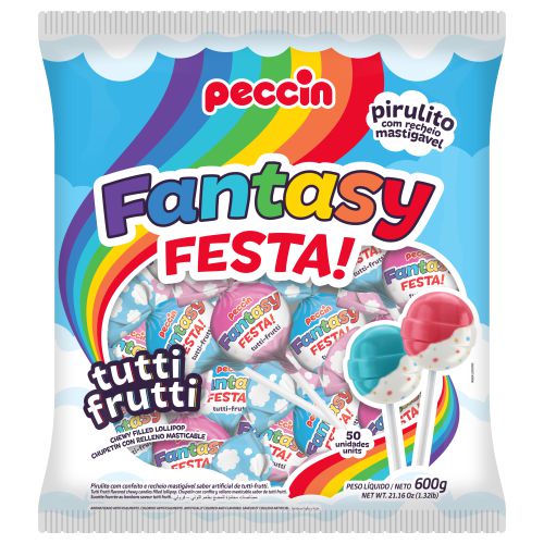 Pirulito Peccin Fantasy Festa Pc 600g 50Un