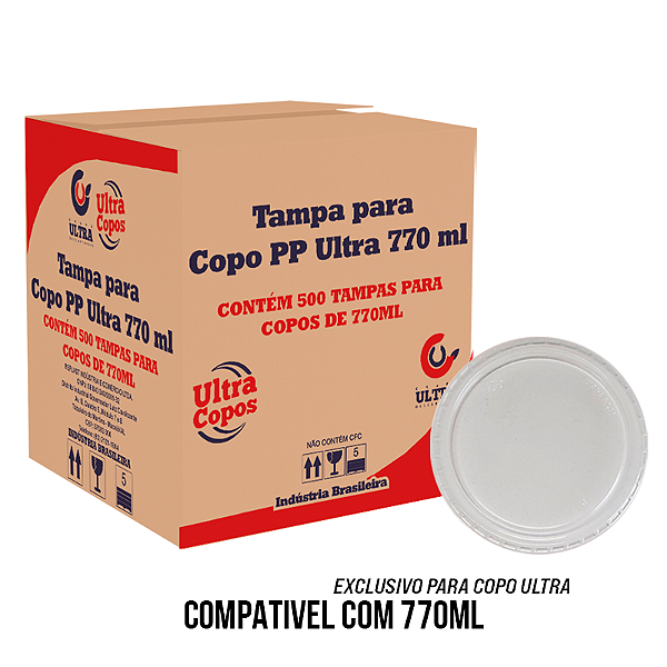 Caixa Tampa Copo Ultra - Escolha o Tamanho