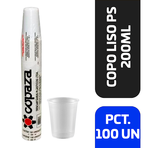 Pacote Copo Liso Copaza PS - Escolha o Tamanho