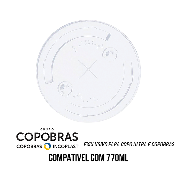 Pacote Tampa Ultra Copobras 770ml Reta com Furo 50 un