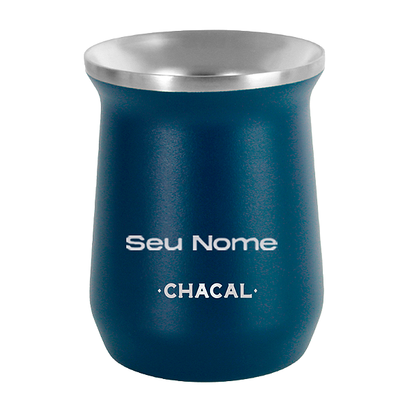 Cuia Copo Térmico Chacal Inox Com Laser - Escolha a Cor