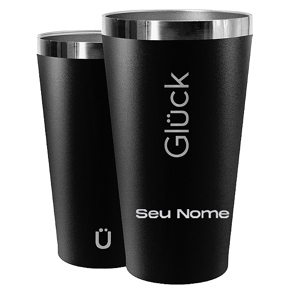 Copo Térmico Gluck Sleek 473Ml Com Laser - Escolha a Cor