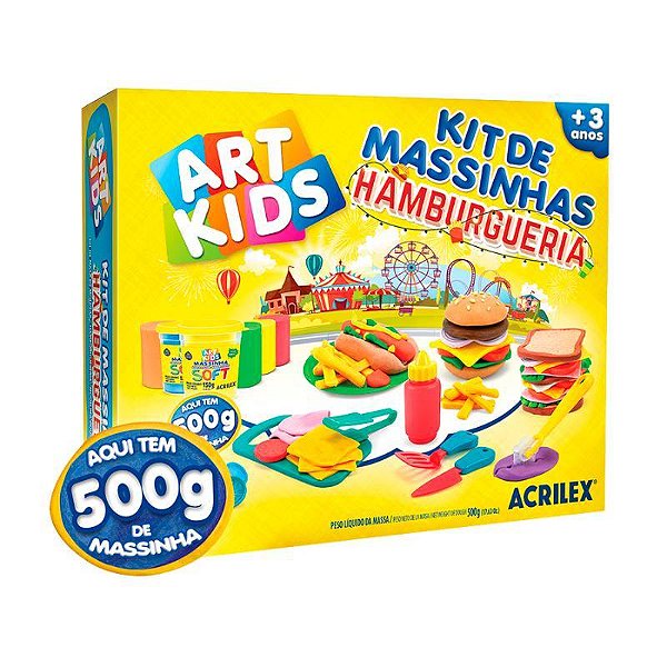 Kit de Massinhas Acrilex Hamburgueria 500g