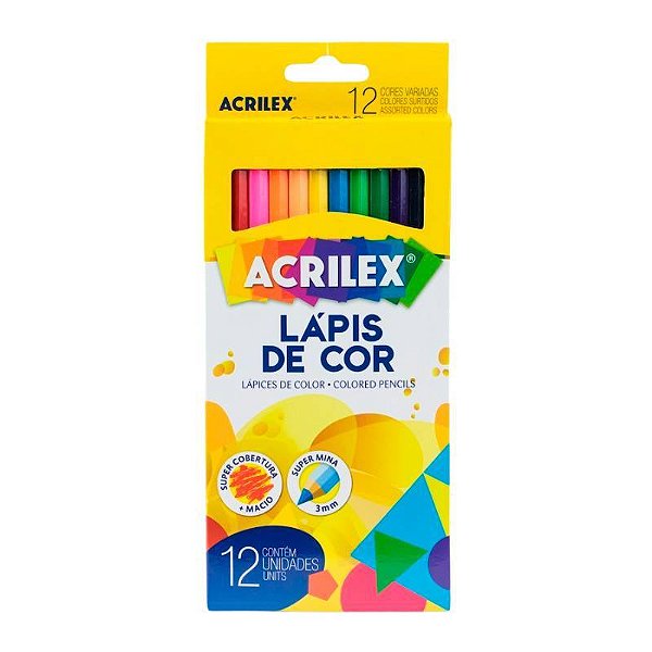 Lápis de Cor Acrilex 12 Cores