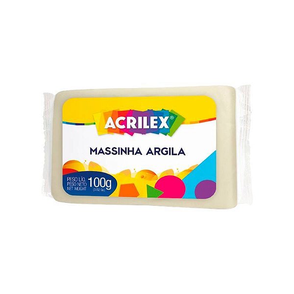 Massinha Argila Acrilex Natural 100g Un