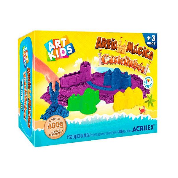 Kit Areia Mágica Acrilex Castelos 400g