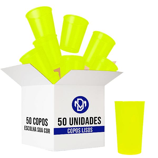 Kit 50 Copos Eco Liso 400ml - Escolha a Cor