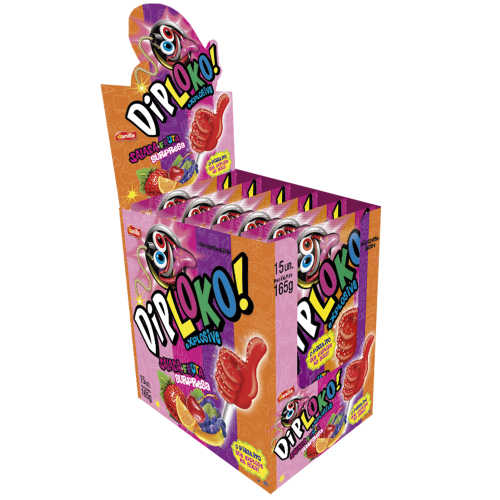 Pirulito Dip Loko Explosi Display 15Un - Escolha o Sabor