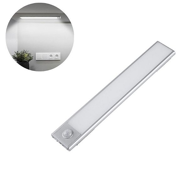 Luminaria lampada recarregavel sensor human body hb-59
