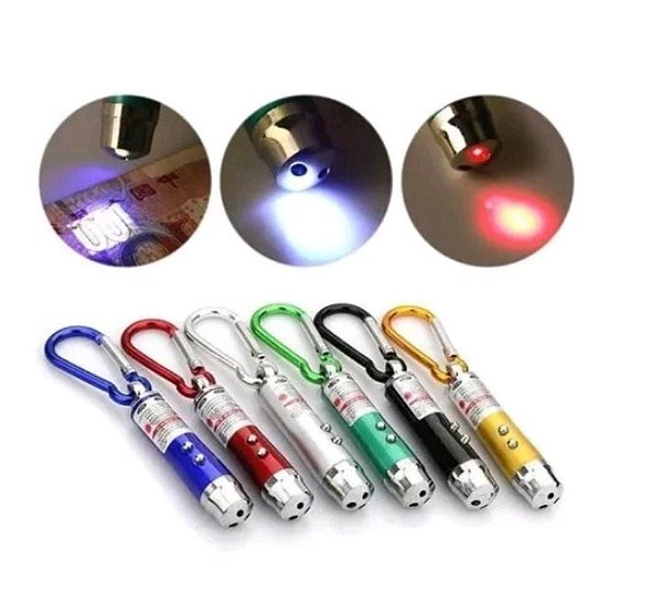 Caneta laser chaveiro pointer danger 3 em 1 ld-12