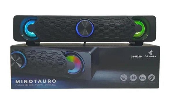 Caixa de som para pc/notebook/tv minotauro gt-u250