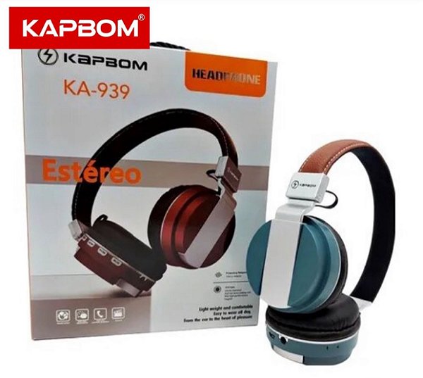 Fone de ouvido bluetooth kapbom ka-939