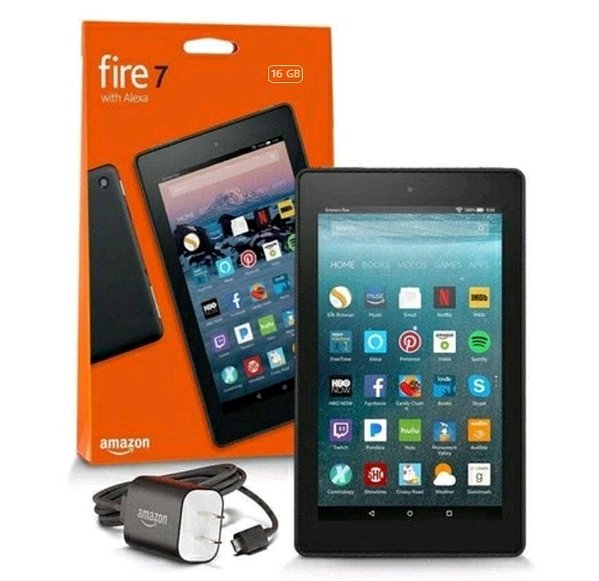 Tablet amazon fire 7'' 16gb 1gb ram com alexa