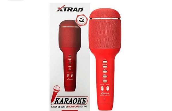 Microfone karaoke wster bluetooth tf card ws-900