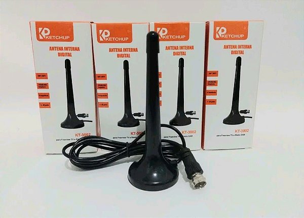 Antena de tv hdtv digital ketchup kt-3002